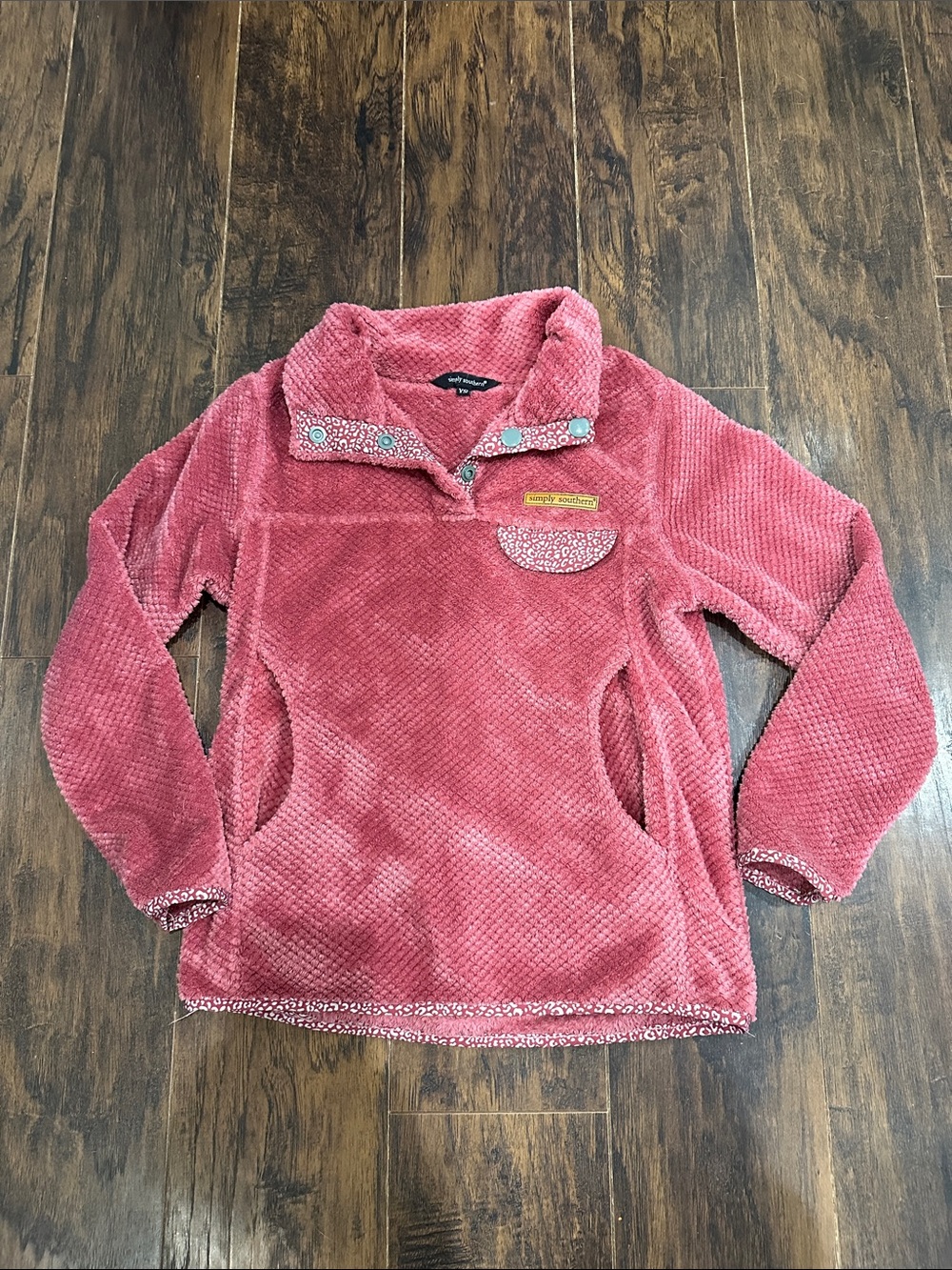 Simply Southern Kids Pink Plush Pullover